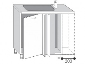 2.10.1ум Шкаф-стол под врезную мойку, УНИ в Южноуральске - yuzhnouralsk.mebel74.com | фото