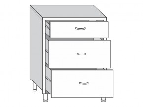 2.60.03 Шкаф-стол на 600мм с 3-мя ящиками в Южноуральске - yuzhnouralsk.mebel74.com | фото