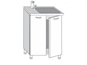 2.60.2мн Шкаф-стол на 600мм под накладную мойку с 2-мя дверцами в Южноуральске - yuzhnouralsk.mebel74.com | фото