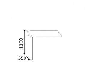 7.1100 Стол барный 1100 на ноге (h1100мм), ПФ 26мм в Южноуральске - yuzhnouralsk.mebel74.com | фото