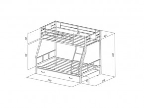 Двухъярусная кровать Гранада 1 Я Серая в Южноуральске - yuzhnouralsk.mebel74.com | фото 2