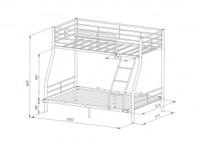 Двухъярусная кровать Гранада-2 140 белая в Южноуральске - yuzhnouralsk.mebel74.com | фото 2