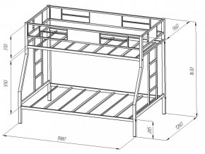 Двухъярусная кровать Гранада Черная в Южноуральске - yuzhnouralsk.mebel74.com | фото 2