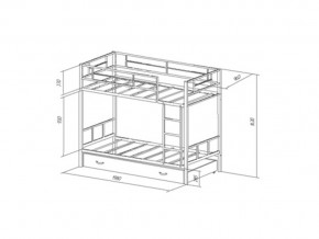 Двухъярусная кровать Севилья 2 Я Серая в Южноуральске - yuzhnouralsk.mebel74.com | фото 2