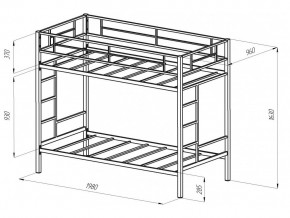 Двухъярусная кровать Севилья Черная в Южноуральске - yuzhnouralsk.mebel74.com | фото 2