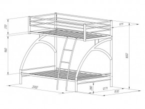 Двухъярусная кровать Виньола 2 Черная в Южноуральске - yuzhnouralsk.mebel74.com | фото 2