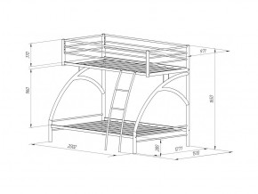 Двухъярусная кровать Виньола-2 Я черный в Южноуральске - yuzhnouralsk.mebel74.com | фото 2