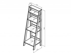 Этажерка Лофт белый в Южноуральске - yuzhnouralsk.mebel74.com | фото 2