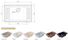 Каменная мойка GranFest Quarz GF-ZW-71 в Южноуральске - yuzhnouralsk.mebel74.com | фото 2