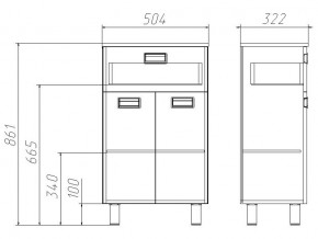 Комод 50 Куб Cube с 1 ящиком в Южноуральске - yuzhnouralsk.mebel74.com | фото 3