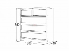 Комод 8 фант венге-млечный дуб в Южноуральске - yuzhnouralsk.mebel74.com | фото 2