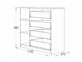 Комод 9 фант венге-млечный дуб в Южноуральске - yuzhnouralsk.mebel74.com | фото 2