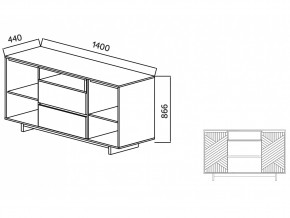 Комодино Moderno-1400 Ф3 в Южноуральске - yuzhnouralsk.mebel74.com | фото 4