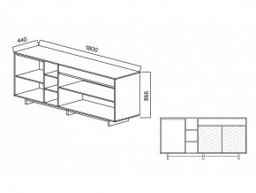 Комодино Moderno-1800 Ф1 в Южноуральске - yuzhnouralsk.mebel74.com | фото 2