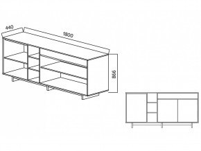 Комодино Moderno-1800 Ф6 в Южноуральске - yuzhnouralsk.mebel74.com | фото 2