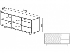 Комодино Moderno-1800 В-1 Ф4 в Южноуральске - yuzhnouralsk.mebel74.com | фото 4