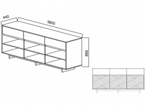 Комодино Moderno-1800 В-2 Ф3 в Южноуральске - yuzhnouralsk.mebel74.com | фото 4