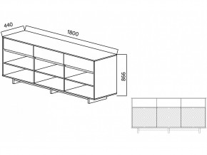 Комодино Moderno-1800 В-2 Ф4 в Южноуральске - yuzhnouralsk.mebel74.com | фото 4