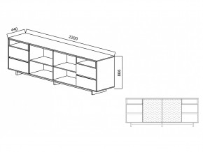 Комодино Moderno-2200 Ф1 в Южноуральске - yuzhnouralsk.mebel74.com | фото 3