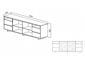 Комодино Moderno-2200 Ф2 в Южноуральске - yuzhnouralsk.mebel74.com | фото 4