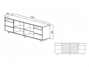 Комодино Moderno-2200 Ф4 в Южноуральске - yuzhnouralsk.mebel74.com | фото 4