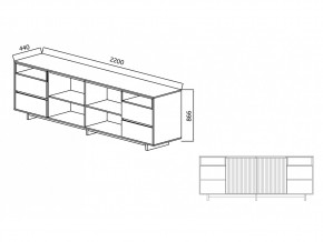 Комодино Moderno-2200 Ф5 в Южноуральске - yuzhnouralsk.mebel74.com | фото 4