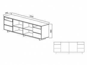 Комодино Moderno-2200 Ф6 в Южноуральске - yuzhnouralsk.mebel74.com | фото 4