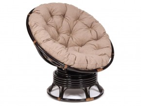 Кресло-качалка Papasan w 23/01 B с подушкой Antique brown, экошерсть Коричневый в Южноуральске - yuzhnouralsk.mebel74.com | фото