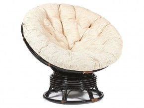 Кресло-качалка Papasan w 23/01 B с подушкой Antique brown, ткань Старт в Южноуральске - yuzhnouralsk.mebel74.com | фото