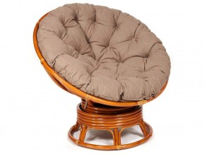 Кресло-качалка Papasan w 23/01 B с подушкой Cognac, экошерсть Коричневый в Южноуральске - yuzhnouralsk.mebel74.com | фото