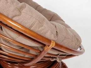 Кресло-качалка Papasan w 23/01 B с подушкой Pecan, экошерсть Коричневый в Южноуральске - yuzhnouralsk.mebel74.com | фото 3
