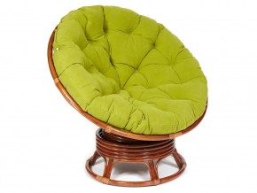 Кресло-качалка Papasan w 23/01 B с подушкой Pecan, флок Олива в Южноуральске - yuzhnouralsk.mebel74.com | фото 1