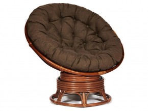 Кресло-качалка Papasan w 23/01 B с подушкой Pecan, ткань Коричневый в Южноуральске - yuzhnouralsk.mebel74.com | фото