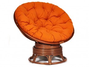 Кресло-качалка Papasan w 23/01 B с подушкой Pecan, ткань Оранжевый в Южноуральске - yuzhnouralsk.mebel74.com | фото