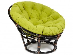 Кресло Papasan 23/01 W с подушкой Antique brown, флок Олива в Южноуральске - yuzhnouralsk.mebel74.com | фото 1