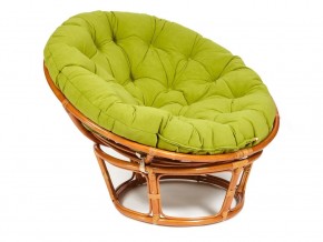 Кресло Papasan 23/01 W с подушкой Cognac, флок Олива в Южноуральске - yuzhnouralsk.mebel74.com | фото