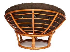 Кресло Papasan 23/01 W с подушкой Cognac, ткань Коричневый в Южноуральске - yuzhnouralsk.mebel74.com | фото 2