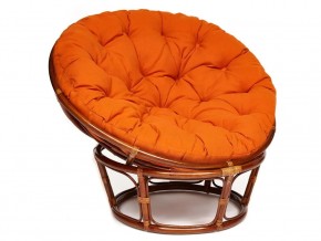 Кресло Papasan 23/01 W с подушкой Pecan, ткань Оранжевый в Южноуральске - yuzhnouralsk.mebel74.com | фото 1