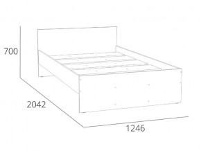 Кровать 1200 НМ 011.53-02 Симпл Белый Фасадный в Южноуральске - yuzhnouralsk.mebel74.com | фото 4