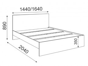 Кровать 1400 Осло модуль 4 с ящиками Дуб золото в Южноуральске - yuzhnouralsk.mebel74.com | фото 2