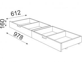 Кровать 1400 Осло модуль 4 с ящиками Дуб золото в Южноуральске - yuzhnouralsk.mebel74.com | фото 3