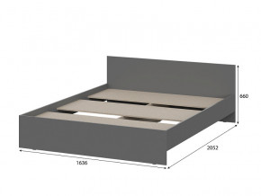 Кровать 1600 Денвер Графит серый с настилом в Южноуральске - yuzhnouralsk.mebel74.com | фото 2