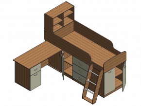 Кровать Дюймовочка 1 мультицвет в Южноуральске - yuzhnouralsk.mebel74.com | фото 3