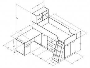 Кровать Дюймовочка 1 Орех в Южноуральске - yuzhnouralsk.mebel74.com | фото 2