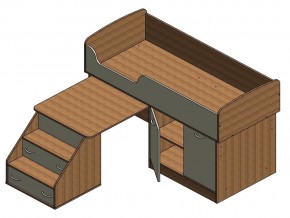 Кровать Дюймовочка 2 Орех в Южноуральске - yuzhnouralsk.mebel74.com | фото 3