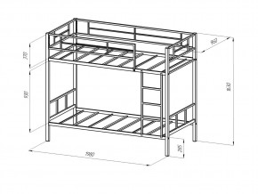 Кровать двухъярусная Севилья 2 Белый в Южноуральске - yuzhnouralsk.mebel74.com | фото 2