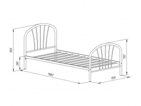 Кровать металлическая Эвора Бирюзовый в Южноуральске - yuzhnouralsk.mebel74.com | фото 2