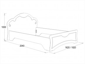 Кровать Ольга 10 МДФ 1600 в Южноуральске - yuzhnouralsk.mebel74.com | фото 2