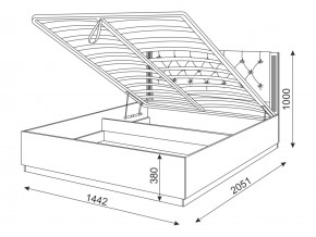 Кровать с подъемным механизмом М26 Тиффани в Южноуральске - yuzhnouralsk.mebel74.com | фото 3