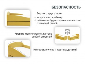 Кровать с ящиком Letmo горчичный (велюр) в Южноуральске - yuzhnouralsk.mebel74.com | фото 4